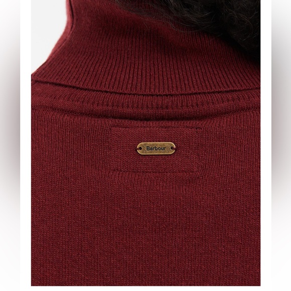 NWT: BARBOUR PENDLE ROLL COLLAR SWEATER - BURGUNDY, Size 6 (USA) - Picture 6 of 12